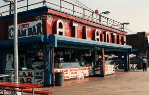 "Coney Island Atlantis 1990" by k21958 on Flickr. It's gone through some changes since this was taken in 1990. I don't think the sign is even there anymore.