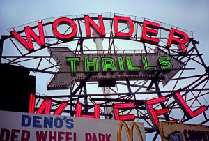 Here's the THRILLS arrow in 1998. It's been there all my life and is still there. Photo: Jim Blythe